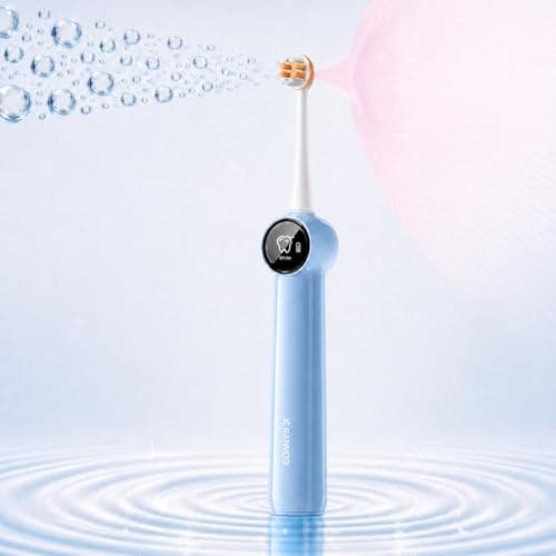 RANVOO AirJet X3 Extra [Max Interdental Clean] [Deep Cavity Defense] Electric Toothbrush, Orthodontic Braces Cleaning & Cavity Defense, Whitening & Gum Care, 60-Day Battery, Rechargeable Blue - Image 1