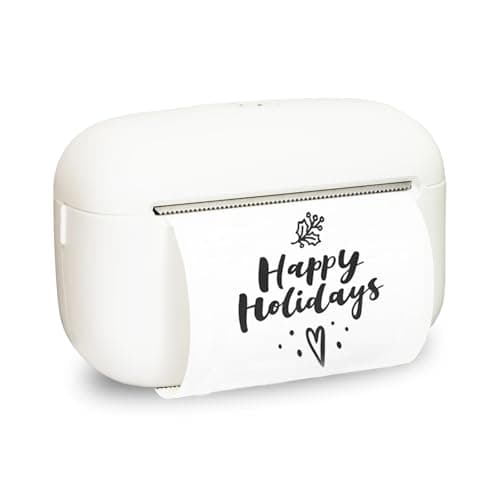 NULLTONEX Label Maker Machine with Tape: Bluetooth Sticker Printer Supports Printing Multiple Labels, Versatile App with Fonts and Icons for Home, Kitchen, School, Office Organization, White