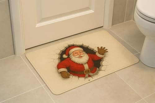 Carastora Christmas Indoor/Outdoor Mat - Waterproof and Slip-Resistant, 20x31 inches, Suitable for entrances, porches, restrooms, Offices, etc., and can be Used as a Holiday Decoration and Gift. - Thumbnail 4