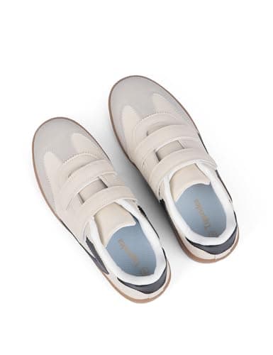 Tigeridea Walking Shoes for Women Sneakers Beige Hook and Loop Lightweight Breathable Shoes Closed Toe Comfort Tennis Sneakers for Women Size 8 - Thumbnail 5