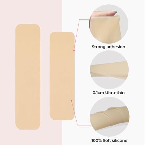 UOTJCNR Breast Lift Silicone Boob Tape, 6 Pcs Precut Soft Stretch Boobtape for Large Breast, Body Tape for A-G Cup Beige - Thumbnail 4