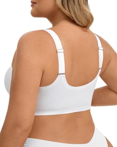 LIIJOO Wireless Push-up Bra for Women, Comfortable Seamless Design with Adjustable Straps, Soft Cup Bra for All-Day Wear（ Ivory, 1XL Plus Size） - Thumbnail 2
