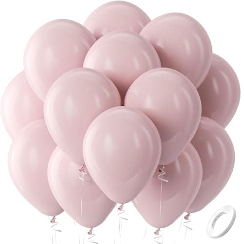 Bezente Dusty Pink Balloons Latex Party Balloons - 100 Pack 12 inch Round Helium Boho Blush Lilac Retro Pink Balloons for Graduation Anniversary Bachelorette Gender Reveal Princess Party Decorations - Image 1