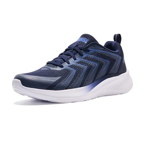 K-Swiss Men's Mellow Running Shoe - Lightweight Fashion Sneaker Cross Training Shoe for Jogging Walking, Blue/WHT 8.5 - Image 1