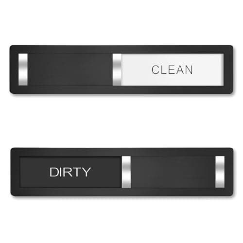 Dishwasher Magnet Clean Dirty Sign, Stainless Steel Magnetic Clean Dirty Dishwasher Sign,Matte Brushed Surface Cleaning/Dirt Indicator with Strong Magnet, Home Kitchen Organizer (Brushed Black) - Image 1