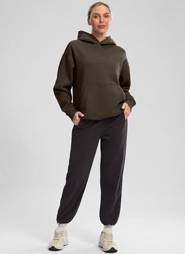 G Gradual Hoodies for Women Oversized Fleece Sweatshirt with Pocket Loose Fit Casual Athletic Workout Pullover, Apricot Brown, X-Large - Thumbnail 3