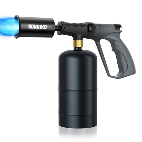 Sondiko Powerful Propane Torch Gun, Cooking Torch for Sous Vide, Charcoal Starter and Steak Searing, Best for Outdoor BBQ Party and Camping, Gray & Black, Gas Welding Kits(Tank Not Included) - Image 1
