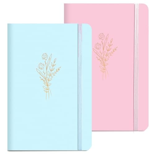 MINICAGIE Lined Journal Notebook for Women Cute Leather Journals for Writing Aesthetic Floral Diary 192 Pages A5 Hardcover Journaling Notebooks with Pen Loop - Image 1