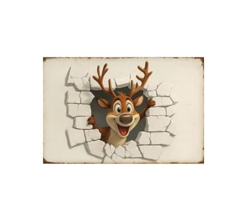 Carastora Christmas Reindeer Holiday Doormat, Anti-Fatigue Mat, Durable and Non-Slip for Indoor and Outdoor Use, Home Decor, Housewarming Gift, Size: 20 x 31 inches - Image 1