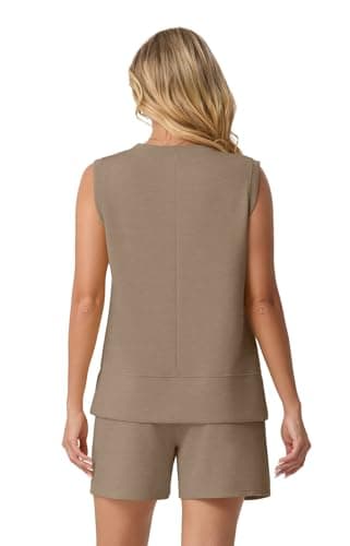 Lepunuo Women's Summer 2 Piece Outfits Sleeveless Tank Top Matching Shorts Workout Set Vacation Tracksuit - Thumbnail 6