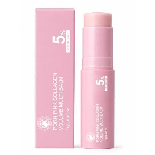 PDRN Pink Collagen Multi Balm | NAD Volufiline Collagen Stick & Vitamin E | Under-Eyes, Smile Lines, Lips, Forehead, Neck, Face & Body | Travel-Friendly | Quickly Hydration, Smooths Dryness | 1 Pack - Image 1