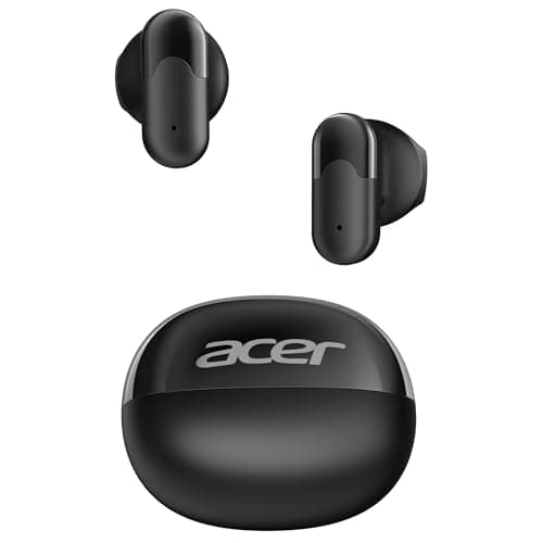 Wireless Earbuds, Bluetooth 6.0 Headphones with 35H Playtime, 0.12oz Ultra-Light Ear Buds, 13mm Driver for Powerful Bass, Clear Calls Mic, Water&Dust Resistant Earphones for Office/Commute, Black