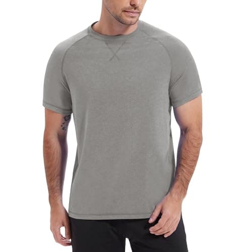 Men’s Rash Guard Swim Shirt UPF 50+ Sun Protection Quick Dry Short Sleeve UV Swim Top for Surfing Swimming Beach