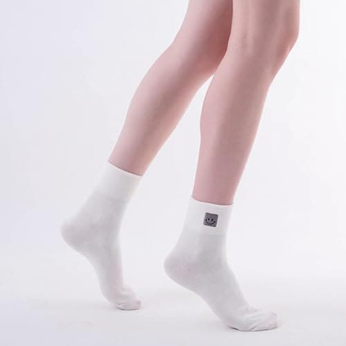 HUGSWEET Thin Soft Cotton Crew Socks for Women Ankle above Bootie Socks Gifts for Women 5-10 Pairs - Thumbnail 2