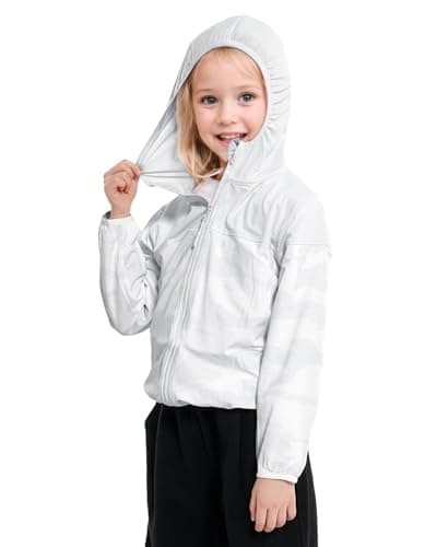 JiAmy Girl's Athletic Hoodie Zip Up Sun Protection Jacket Cooling Camo Shirt for Active Running Outdoor - Thumbnail 4