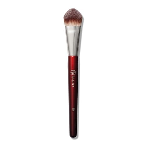BK BEAUTY 114 DUAL-SIDED CONCEALER BRUSH – Precision Concealer & Powder Makeup Brush for Under-Eyes, Blemishes, and Touch-Ups, Soft Vegan Bristles - Image 1