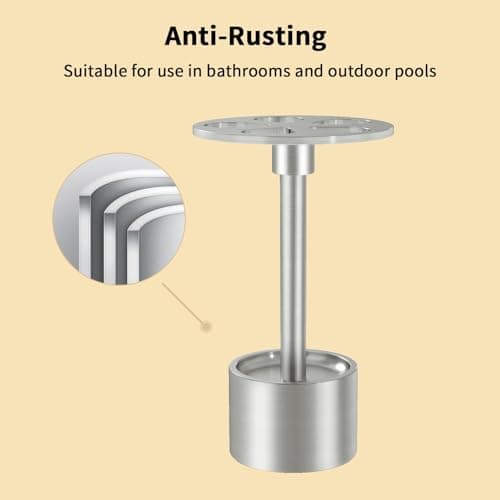YUMORE Toothbrush Holder Stand Stainless Steel Tooth Brush Holder Bathroom Countertop Organizer Storage (Brushed Nickel) - Thumbnail 6