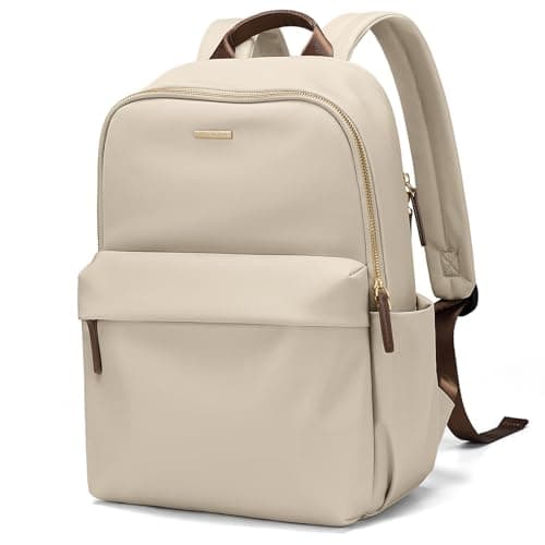 GOLF QUALITY Laptop Backpack for Women Fit 14 Inch Stylish Daypack Notebook Travel Work Commuter Casual Daypack Back pack Purse for Women Travel Business, Apricot