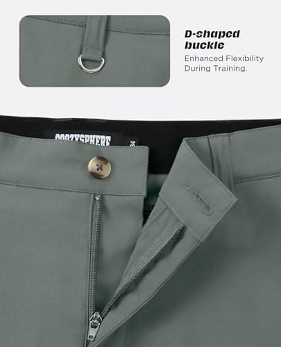 CoozySphere Green Golf Shorts Men's Dress Short Shorts with Pockets for Athletic Hiking Men 7" - Thumbnail 5
