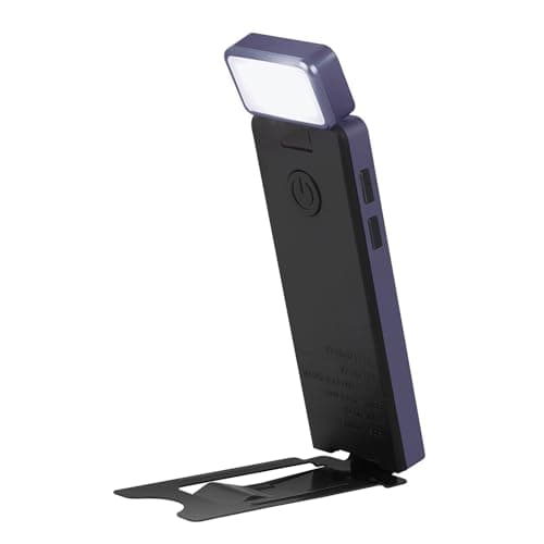 Erkangsm Rechargeable Book Light for Reading in Bed, Portable Clip-on LED Bookmark Night Lamp,3 Colors & 5 Brightness Dimmable, Compact & Long Lasting Reading Light (Purple) - Image 1