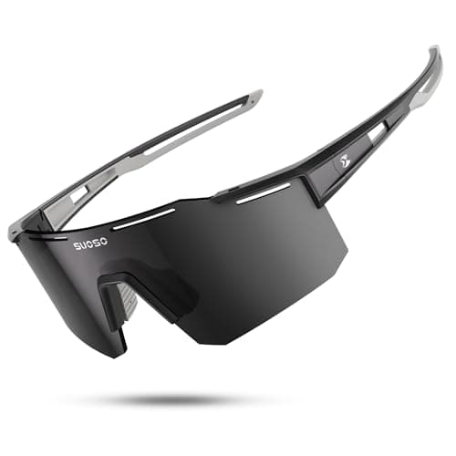 suoso Cycling Polarized Sunglasses for Men: Youth UV400 Protection Glasses Running Baseball Softball Sports Goggles for Women - Image 1