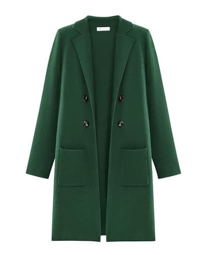 KIRUNDO Cardigan Sweaters for Women 2026 Fall Open Front Knit Sweater Jackets Business Casual Long Coatigan Winter Clothing(Dark Green, XX-Large) - Image 1