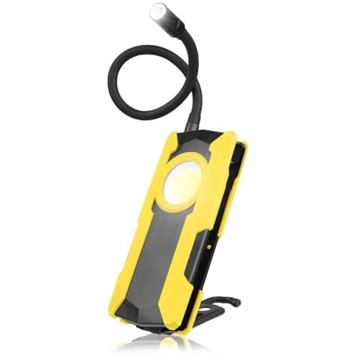 Rechargeable LED Work Light, OTYTY 40W 2000LM Magnetic Work Light Battery Powered Portable Flood Light with Gooseneck Flashlight for Car Repairing, Camping, Inspection - Image 1
