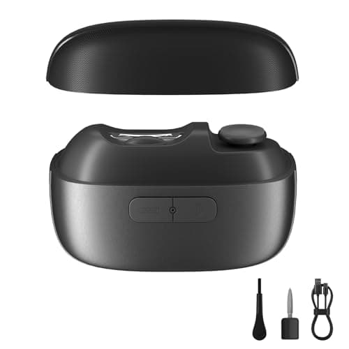 Electric Nail Clipper, 3-in-1 Automatic Fingernail Trimmer Polisher with LED Light, Clip Storage, 2-Speed, Rechargeable Nails Cutter Safe Easy Use for Seniors, Baby, Adult, Kids, Whole Family, Black - Image 1