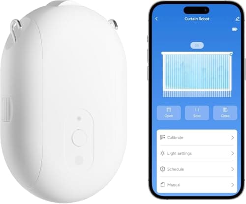 ORYZIC Zigbee Rechargeable Curtain Robot, Automatic Smart Curtain Opener Motor for I/U Tracks & Rods, App Control, Timer & Schedule, Zigbee Hub Required for Voice & Remote Control
