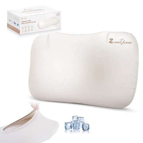 zomeyome Slow Rebound Memory Foam Pillow, Zero Pressure Neck Support Pillow for Side Back Stomach Sleepers, Breathable Comfort Bed Pillow for Pain Relief Sleeping - Image 1