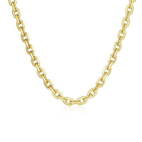 Moodear Gold Necklace for Women Trendy Chunky Thick 14K Gold Plated Necklace Paperclip Chain Necklace Fashion Jewelry Gift - Image 1