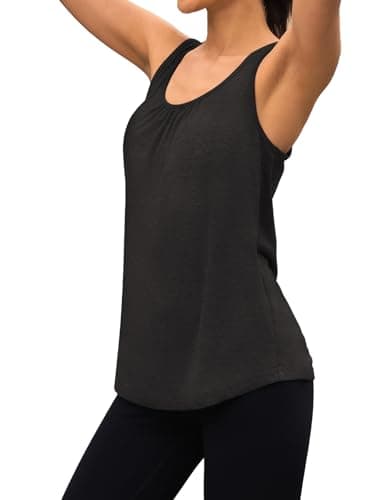 3rd hill Workout Tank Tops for Women Racerback Sleeveless Yoga Top Loose Fit Gym Shirt Running Athletic Tanks Black S - Thumbnail 3
