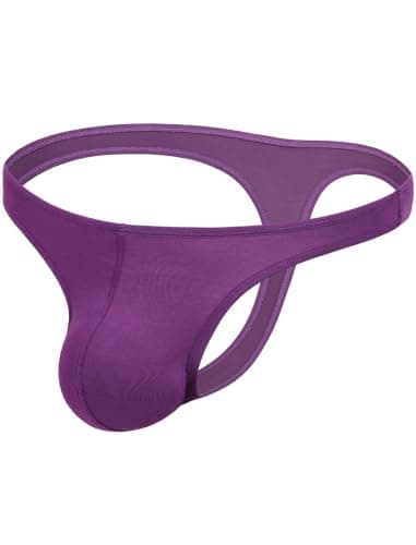 Men's Thong G-String Underwear Soft Stretch Brief Bulge Pouch Underwear - Thumbnail 2