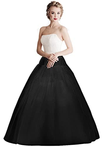 XinChangShangMao Women Crinoline Underskirt Skirt Full Floor Length Petticoat Slips for Wedding Dress - Image 1