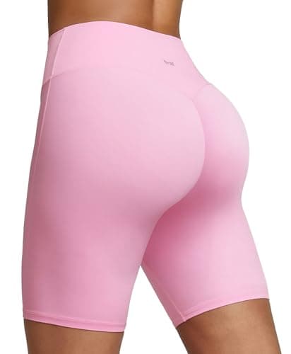 BRXL Workout Shorts Women 8" No Front Seam Gym Biker Shorts Tummy Control