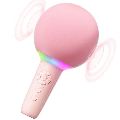 Wireless Kids Karaoke Microphone Karaoke Mic Speaker with LED Light