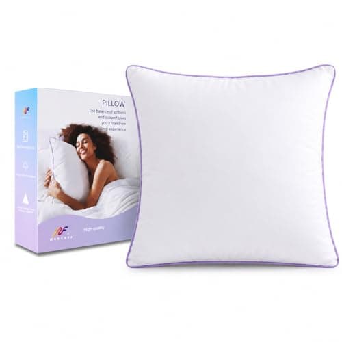 Wuuyuef 22x22 Pillow Insert Set of 1 – Hypoallergenic Square Pillow Inserts, Oeko-TEX Certified Virgin Fiber Filling, Machine Washable - Image 1