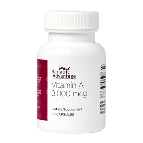 Bariatric Advantage Vitamin A 3,000 mcg - for Bariatric Surgery Patients - Easy-Digest Mini Capsules - Vitamin A Supplements - Eye Health Support* - 60 Count (2 Pack) - Image 1