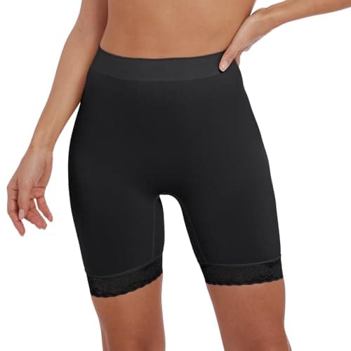 BATHRINS Slip Shorts Seamless Smooth Lace Under Shorts Anti Chafing Underwear for Women Under Dresses - Thumbnail 2