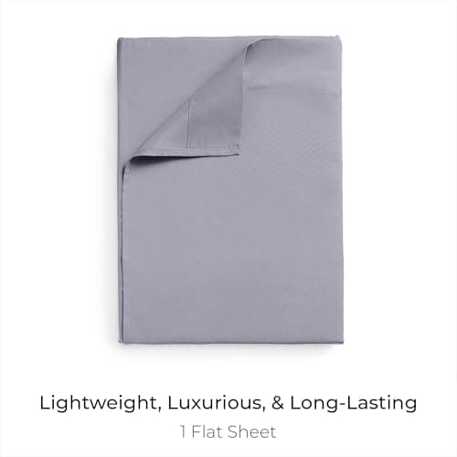 Mellanni King Size Flat Sheet - Iconic Collection Bedding - Hotel Luxury, Extra Soft, Cooling - Wrinkle, Fade, Stain Resistant - 1 Flat Sheet Only (King, Lavender) - Thumbnail 2