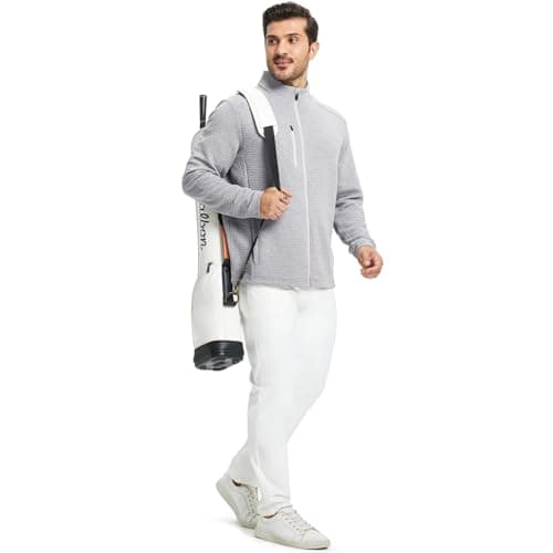 M MAELREG Mens Casual Jacket Performance Stand Collar Long Sleeve Sweater Insulated Jacket Texture Warm Winter Coat - Thumbnail 6