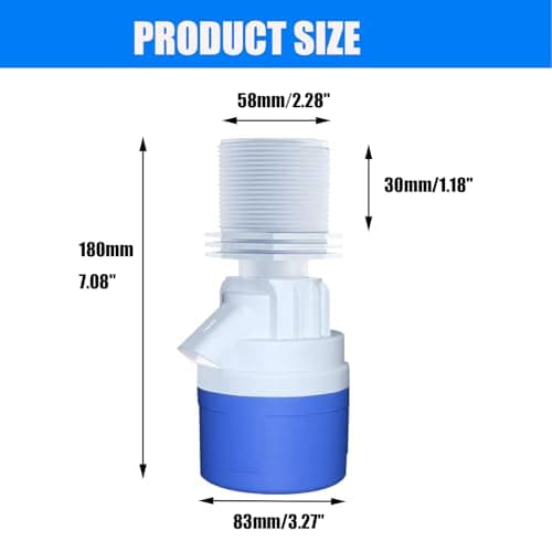 1PC 2" Top Inlet Automatic Water Level Control Float Valve, Float Valve for Water Tank, Pools, Pond, Livestock, Aquariums, Aquaculture - Thumbnail 2