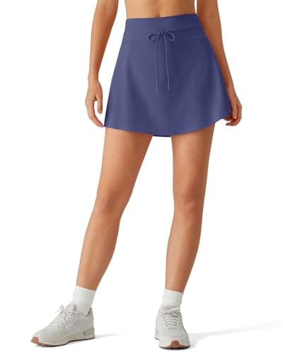 G4Free Skirts for Women Trendy Drawstring A Line Skirt Built-in Shorts Comfy Summer Casual Tennis Athletic Golf Skorts with Pockets(Dusky Purple,XXL) - Image 1