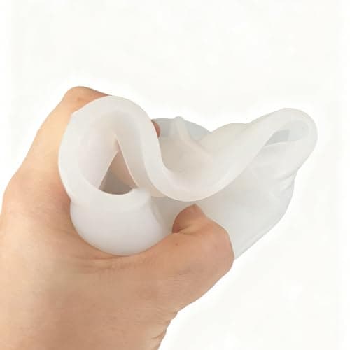 (NO Candles Included) Decorative Pillar Candle Making Molds Set, Textured Wave Pattern, White, Melting Shape,2 Pieces Pack - Thumbnail 6