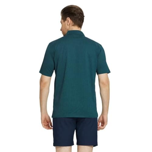 M MAELREG Golf Polo Shirts for Men Dry Fit Casual Performance Moisture Wicking Mens Polo Shirts Short Sleeve Turquoise - Thumbnail 4