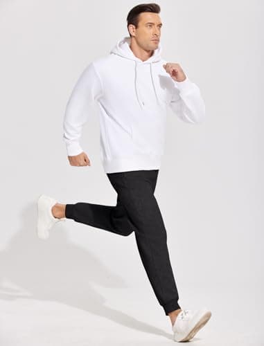 PINSPARK Men's Fleece Jogger Pants with Zipper Pockets Athletic Joggers Sweatpants Thick Cotton Casual Lounge Pants Charcoal - Thumbnail 6