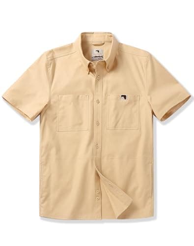 CHRONOLINE Men's Short Sleeve Work Shirt Heavyweight Cotton Canvas Utility Top 2026 Spring Summer Workwear Shirt - Image 1