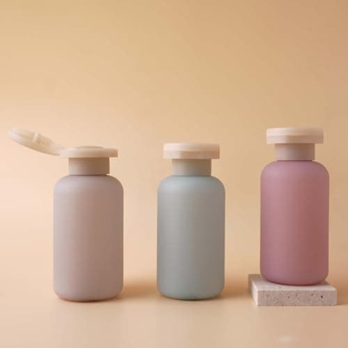3.4oz Travel Shampoo Bottle with Flip Cap, Leak Proof Plastic Squeeze Bottles, Reusable Empty Travel Shampoo and Conditioner Bottles for Creams, Lotion, Foundation, Conditioner (Forest Series, 4Pcs) - Thumbnail 4