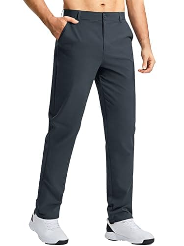 Nakvoc Dress Pants for Men Golf Stretch Work Comfy Pant Lightweight Quick Dry Casual with Pockets(IronGrey L34.W32 - Image 1