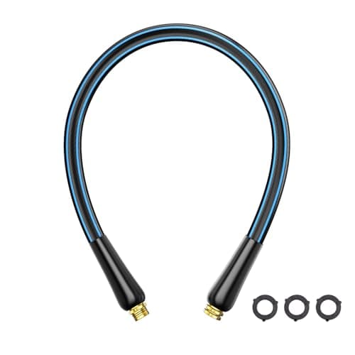 Besiter Short Garden Hose 3FT: Water Hose Lightweight with Double Copper Fittings - Flexible Swivel Leak-Free Quick Connections 5/8" - Hybrid Rubber Portable Hose for Garden Watering Car Pet Cleaning